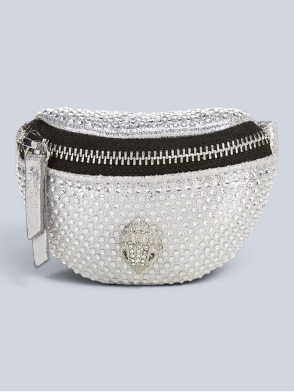 Kurt Geiger NIB Silver Crystal-Stud Mini Kensington Wristlet - Picture 4 of 5